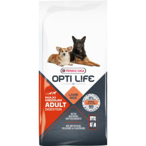 Opti Life Adult Digestion Medium & Maxi Lamb & Rice Ξηρά Τροφή Σκύλου 12.5kg